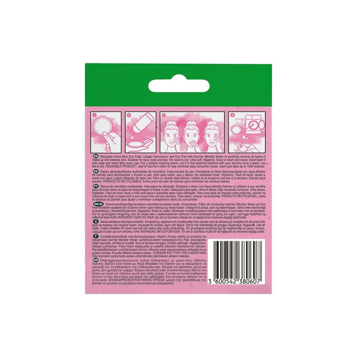 Make - up Remover Pads Garnier Skinactive Washable - Cosmova