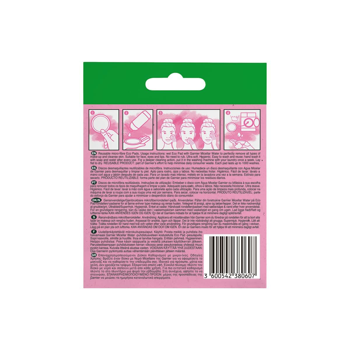 Make-up Remover Pads Garnier Skinactive Washable-11