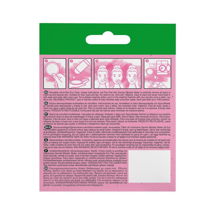 Make - up Remover Pads Garnier Skinactive Washable - Cosmova