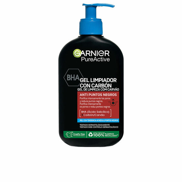Facial Cleansing Gel Garnier Pure Active Charcoal 250 ml-0