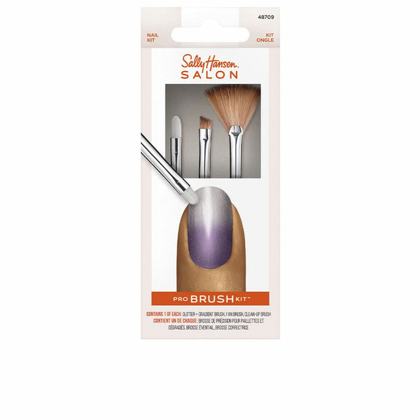 Set of Make-up Brushes Sally Hansen Pro Brush Lote 3 Pieces-0