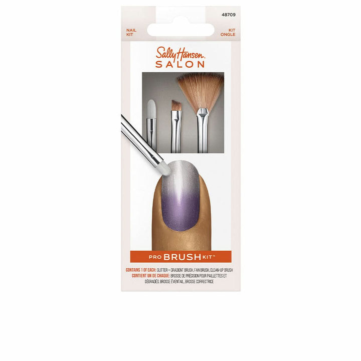Set of Make-up Brushes Sally Hansen Pro Brush Lote 3 Pieces-1
