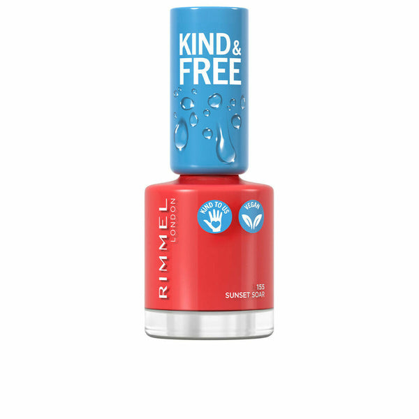 nail polish Rimmel London Kind & Free 155-sunset soar (8 ml)-0