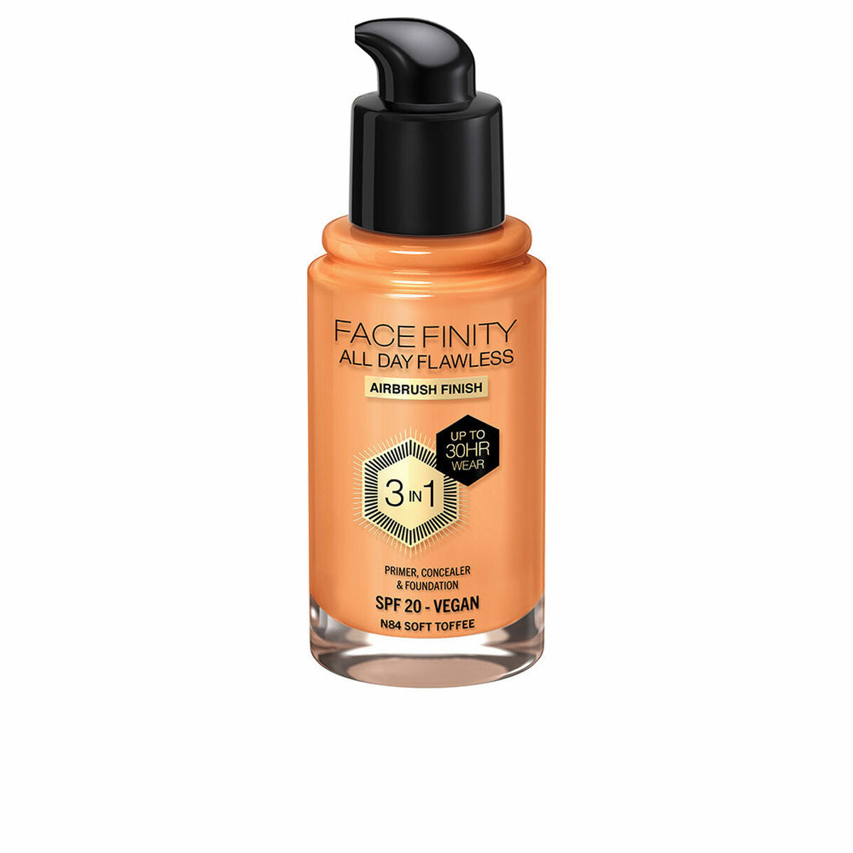 Crème Make-up Base Max Factor Face Finity All Day Flawless 3-in-1 Spf 20 Nº N84 Soft toffee 30 ml-0