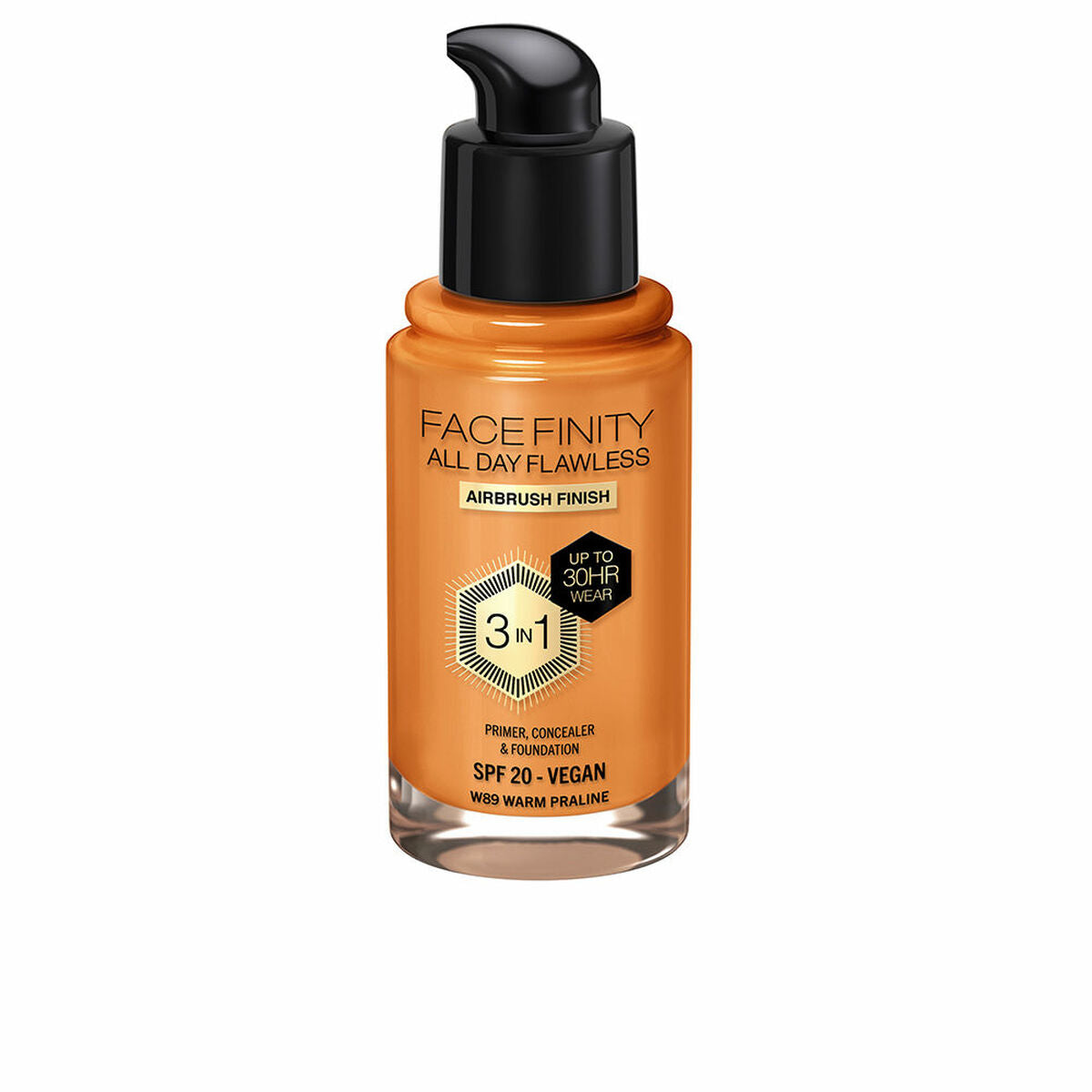Crème Make-up Base Max Factor Face Finity All Day Flawless 3-in-1 Spf 20 Nº W89 Warm praline 30 ml-0