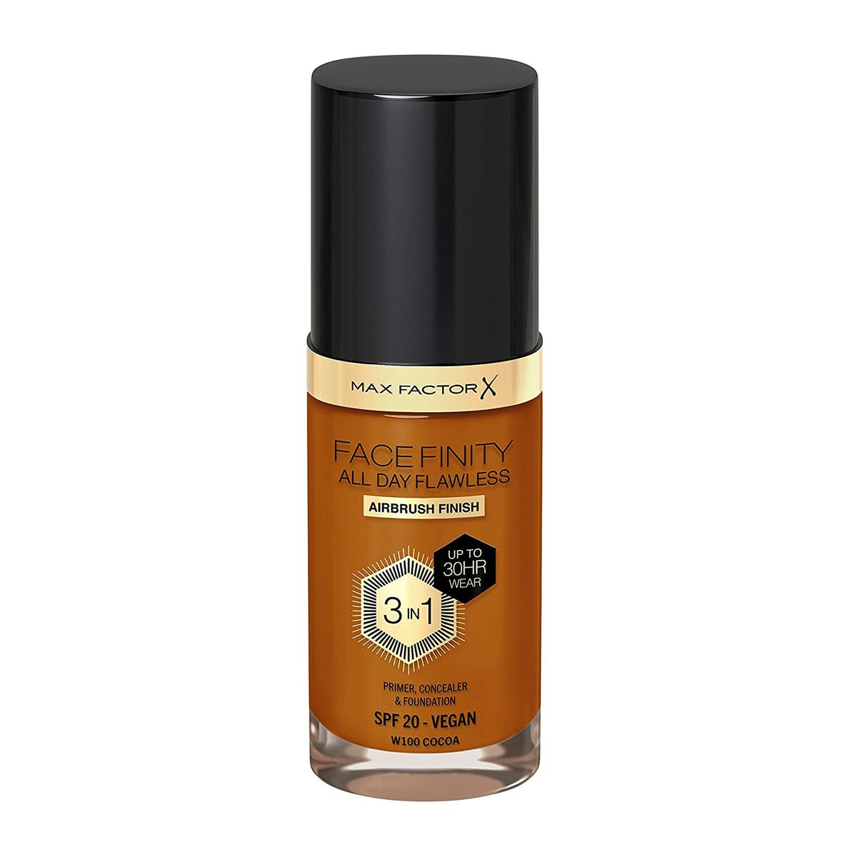 Liquid Make Up Base Max Factor Facefinity All Day Flawless 3-in-1 Nº 100 Cocoa 30 ml-0