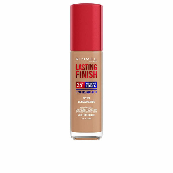 Crème Make-up Base Rimmel London Lasting Finish Nº 203 True Beige Spf 20 30 ml-0
