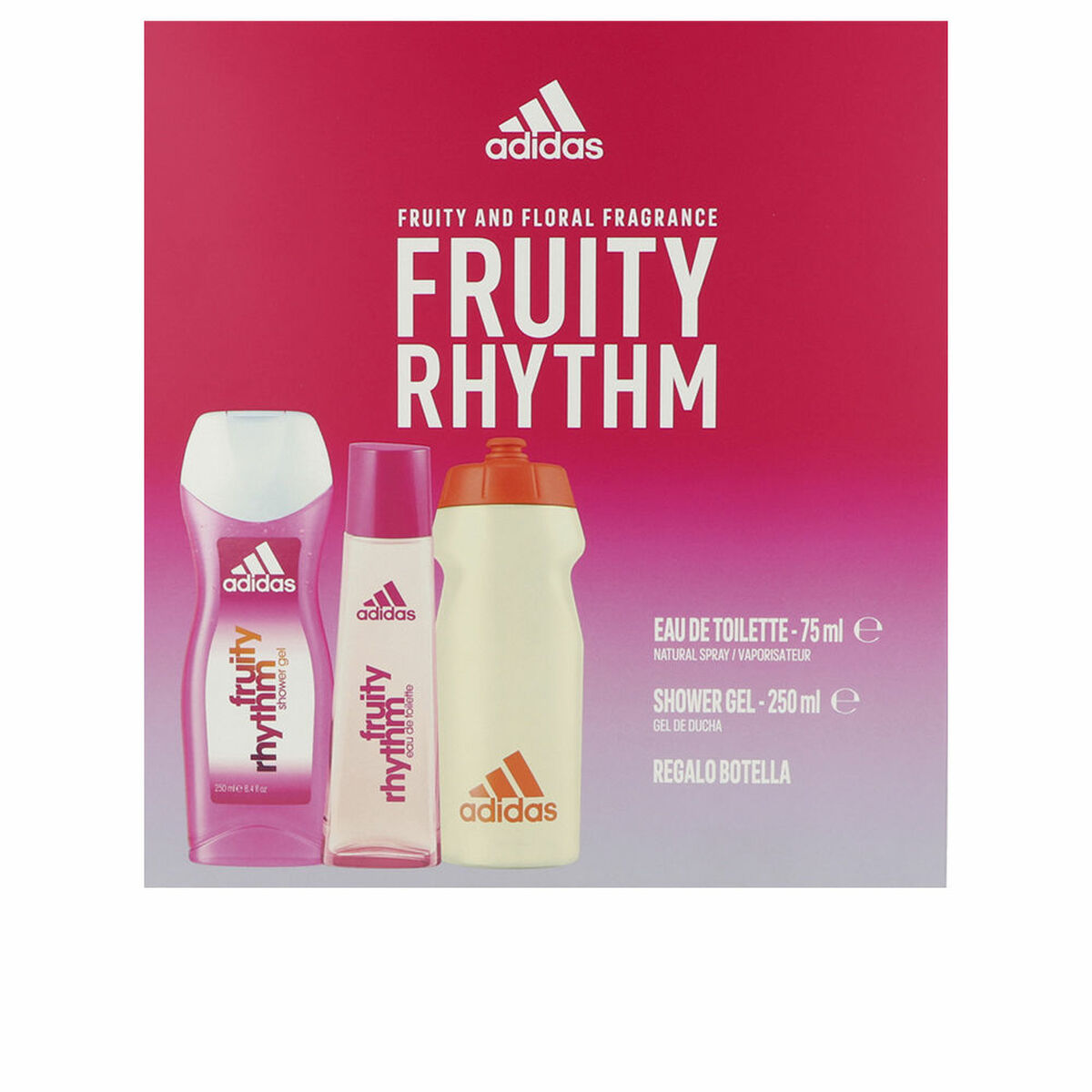 Women's Perfume Set Adidas Fruity Rhythm 3 Pieces-0