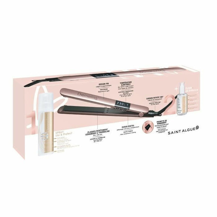 Hair Straightener Saint-Algue Demeliss Gold Love 25 x 120 mm 2-in-1-1