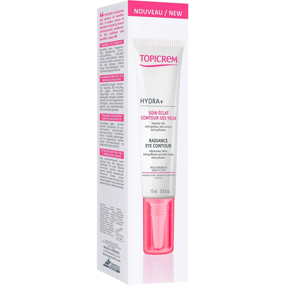 Eye Area Cream Topicrem Radiance Hydra+ 15 ml-0