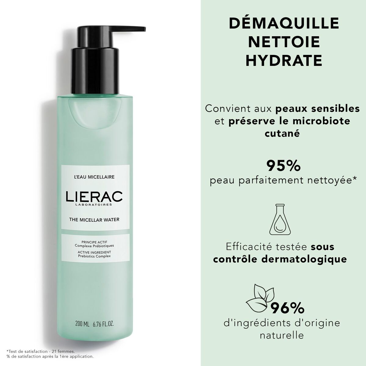 Facial Make Up Remover Lierac L'Eau Micellaire 50 ml-1