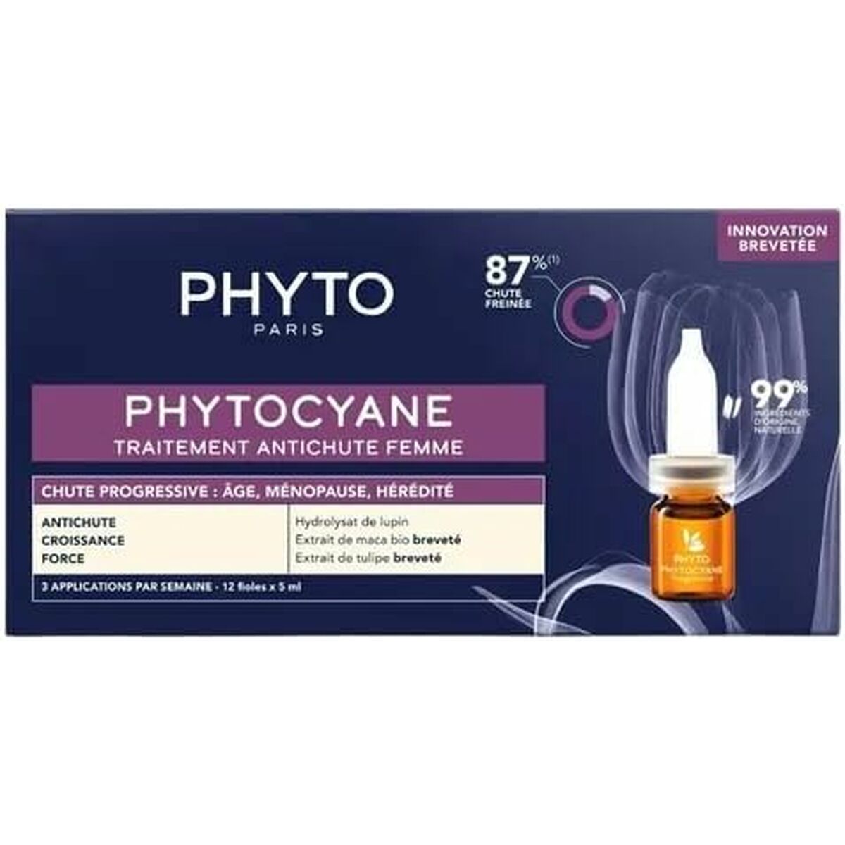 Hair Dressing Set Phyto Paris Phytocyane Tratamiento Anticaída Reacción Mujer Lote 2 Pieces-0
