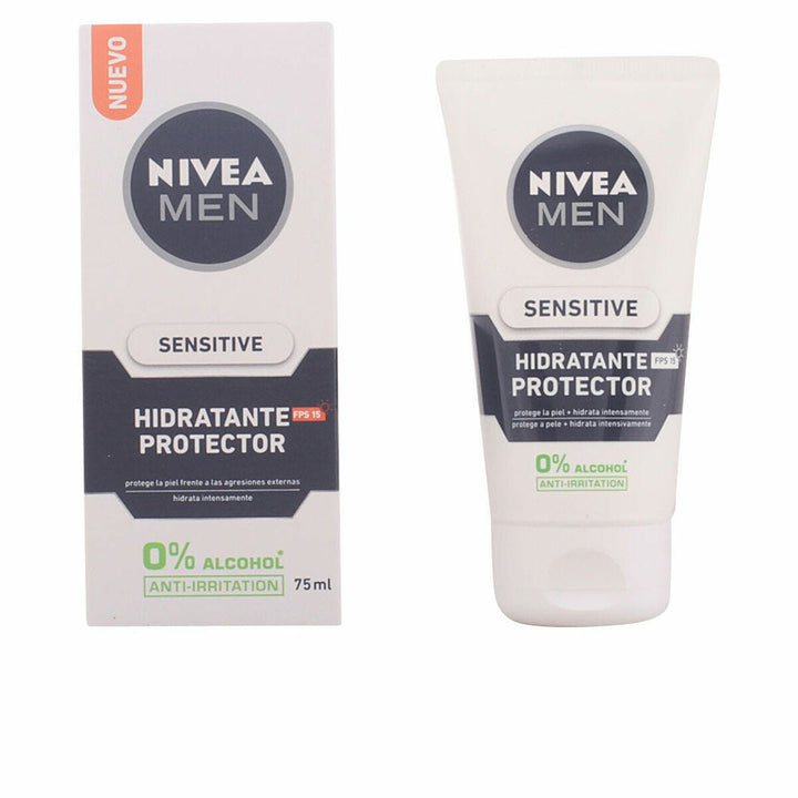 Hydrating Facial Cream Nivea Men Sensitive SPF15 75 ml Spf 15 (75 ml) - Cosmova