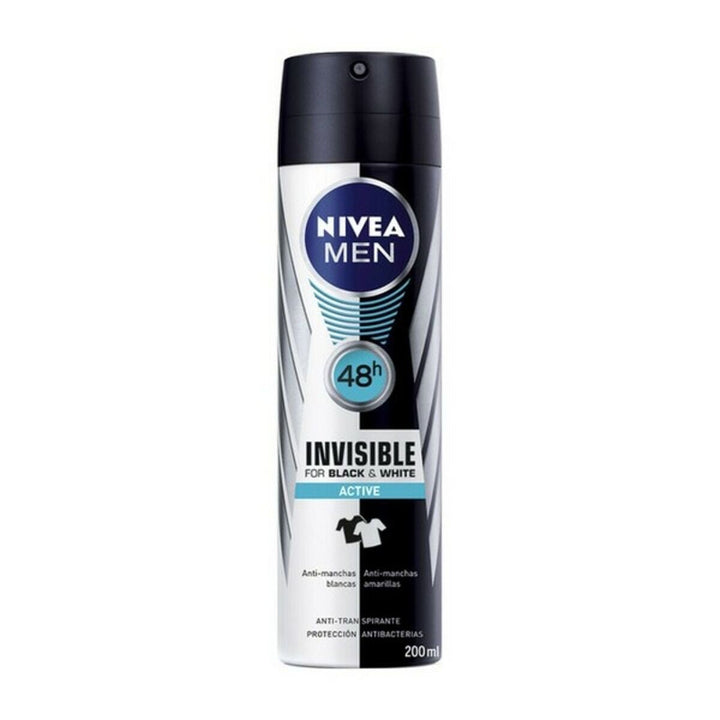 Spray Deodorant Men Black & White Active Nivea Men Black White Active (200 ml) 200 ml - Cosmova