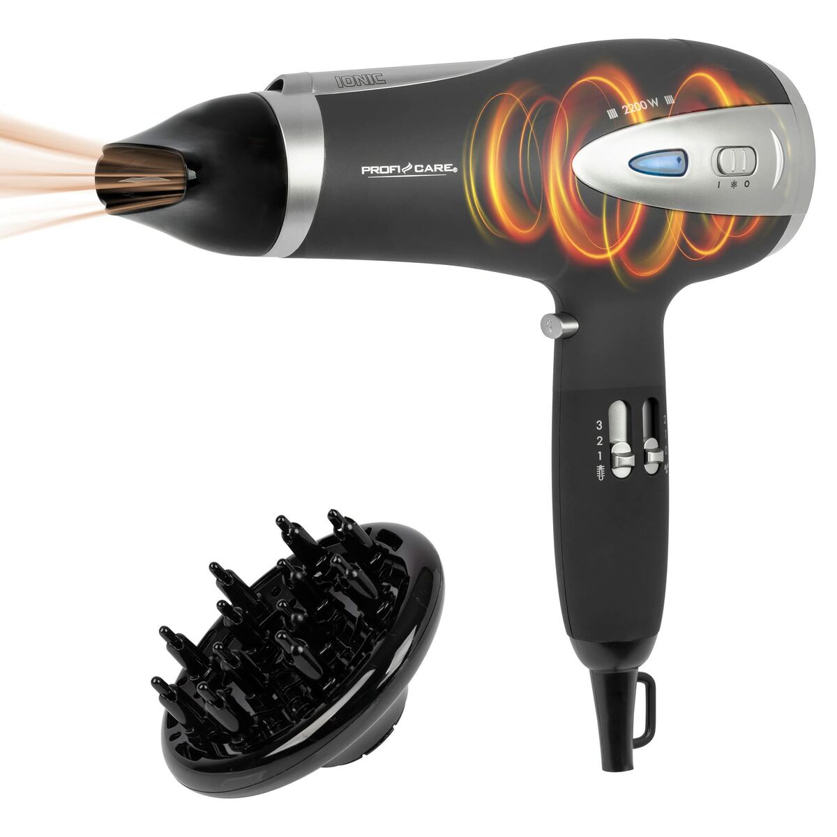 Hairdryer ProfiCare PC-HTD 3113 CZARNA Black 2200 W-0