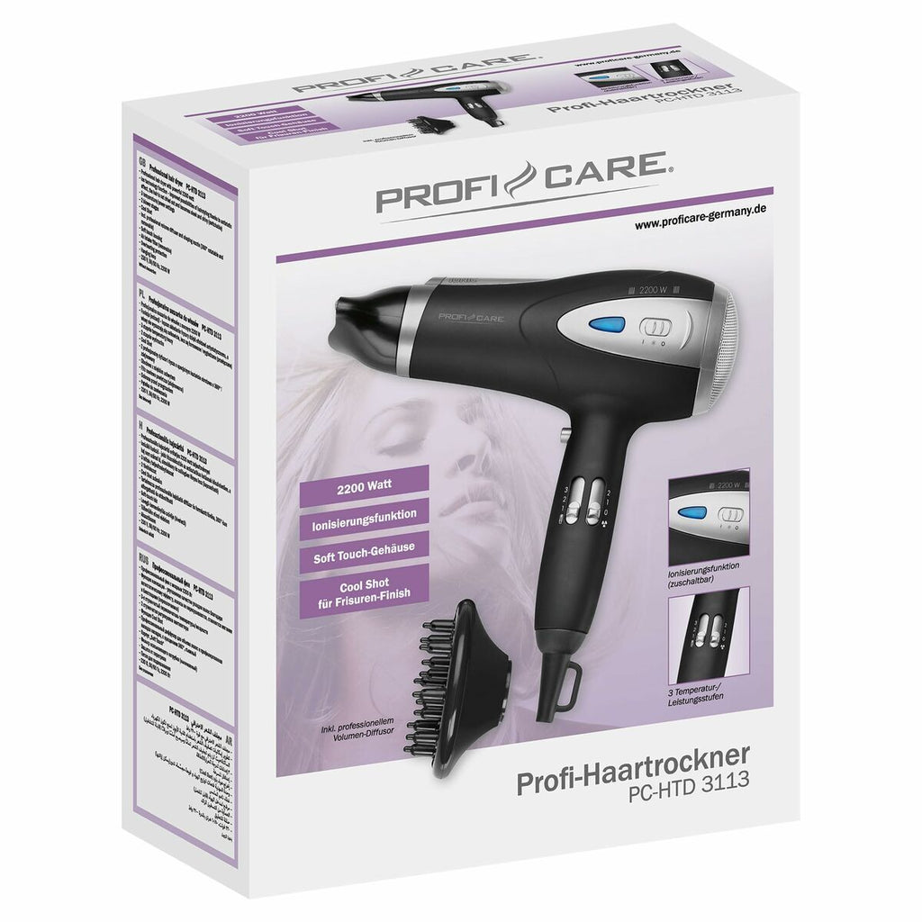 Hairdryer ProfiCare PC-HTD 3113 CZARNA Black 2200 W-1