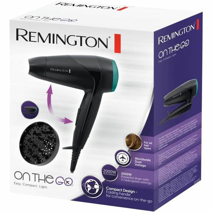 Hairdryer Remington D 1500 2000 W Black/Green-1
