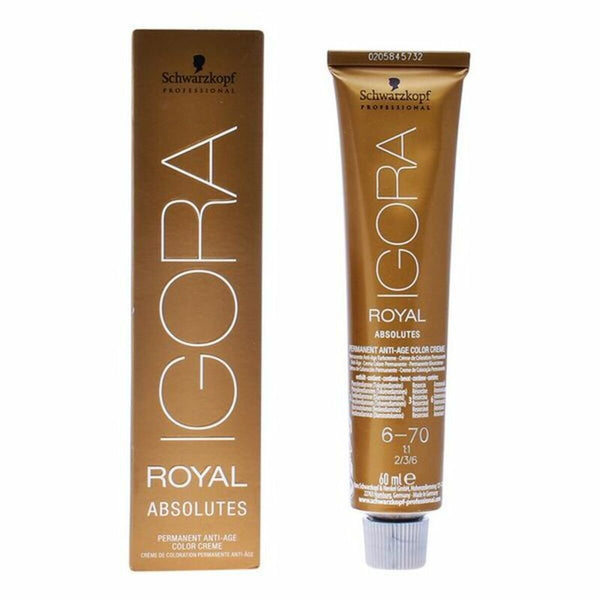 Anti - Ageing Colouring Gel Igora Absolutes N6 - 70 Schwarzkopf (60 ml) - Cosmova