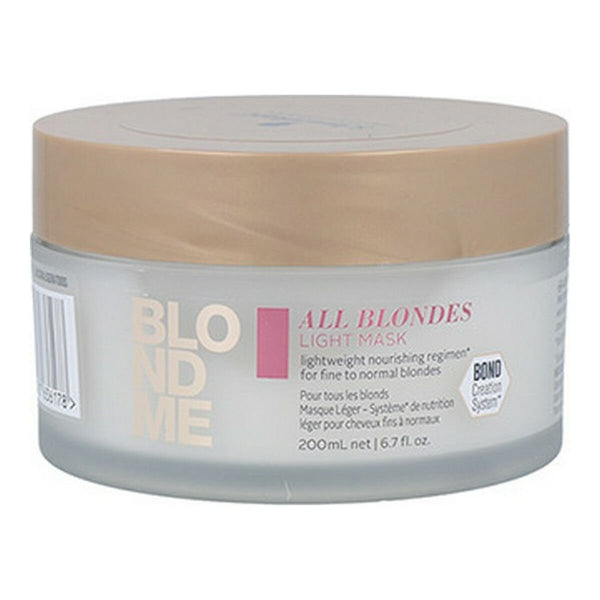 Hair Mask Blondme Keratin Restore All Blondes Schwarzkopf (200 ml) - Cosmova