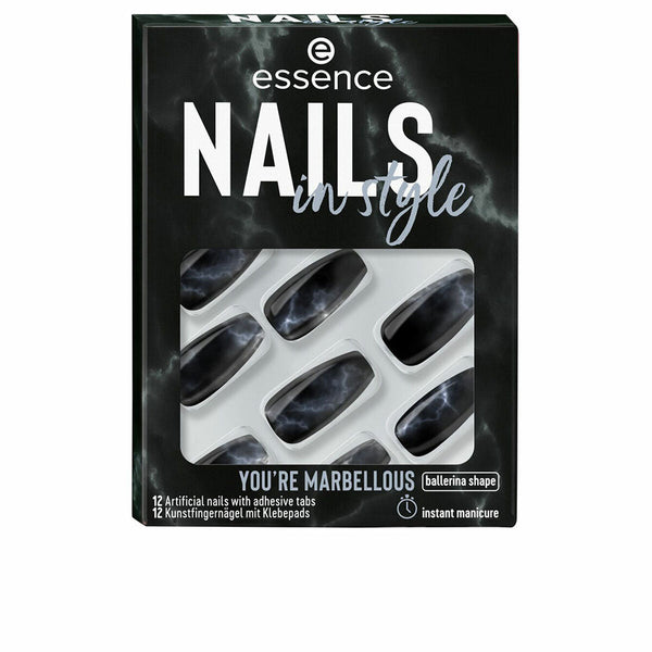 False nails Essence Nails In Style Self-adhesives Reusable Nº 17 You're marbellous (12 Units)-0