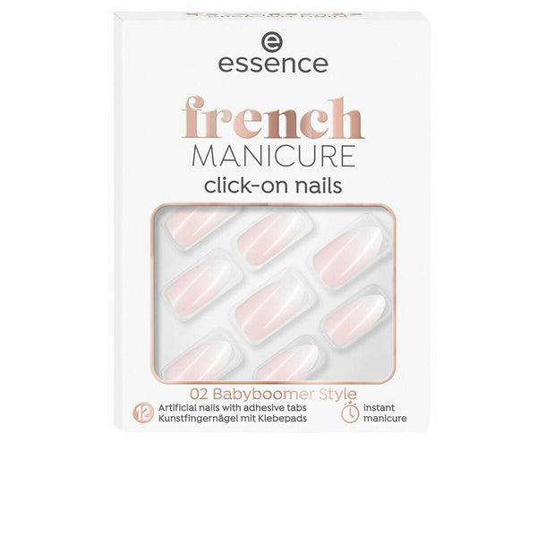 False nails Essence French Self-adhesives Reusable Nº 02 Babyboomer style (12 Units)-0