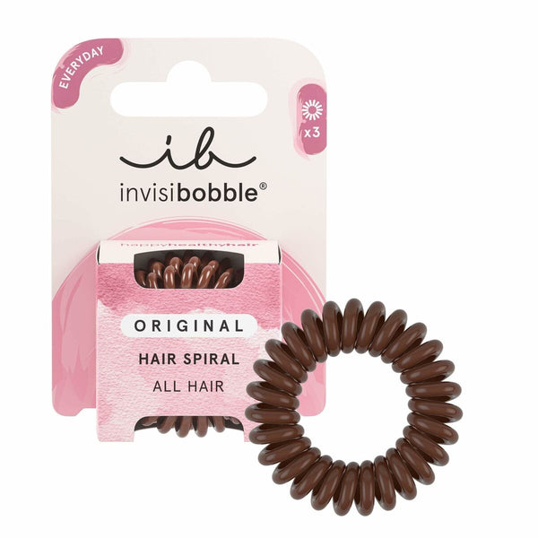 Rubber Hair Bands Invisibobble Original Brown (3 Units) - Cosmova