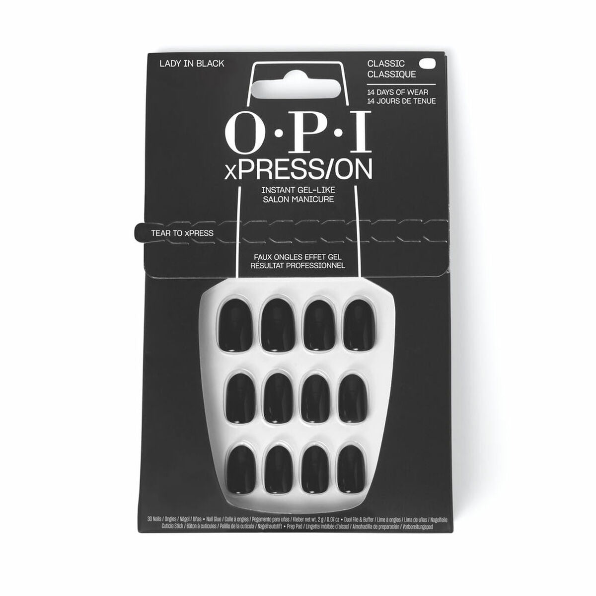 False nails Opi #Lady in Black Lady In Black 30 Pieces-0