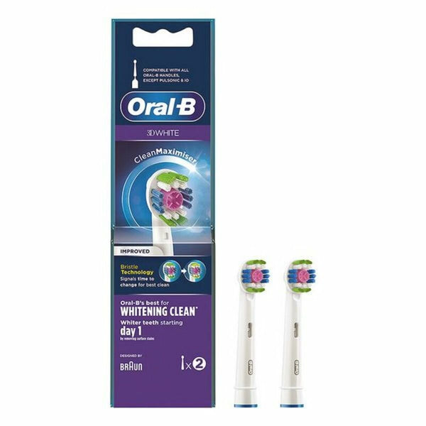 Replacement Head 3D White Whitening Clean Oral - B D White Whitening Clean (2 pcs) 2 Units - Cosmova