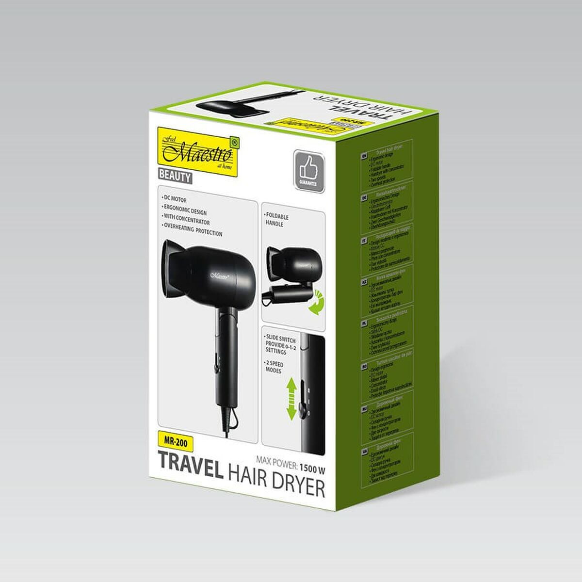 Hairdryer Feel Maestro MR-200 Black 1500 W-1