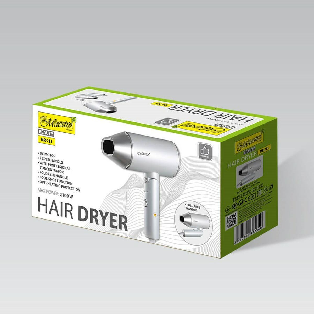 Hairdryer Feel Maestro MR-213 Silver 2100 W-2
