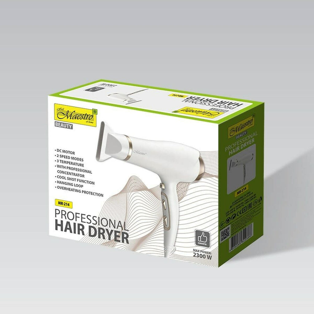 Hairdryer Feel Maestro MR-214 White 2300 W-2