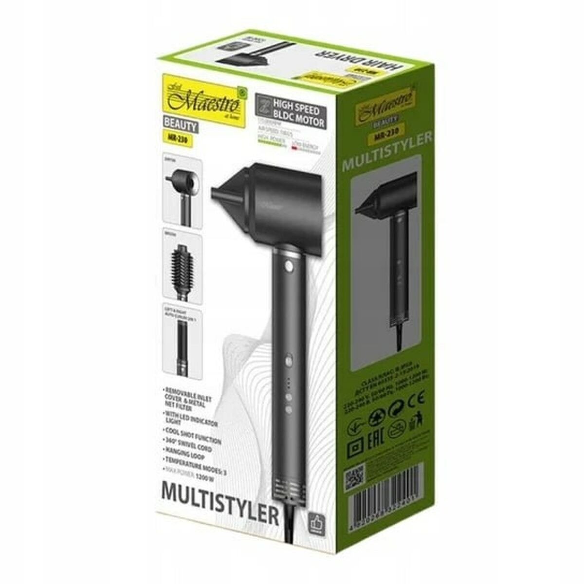 Hairdryer Feel Maestro MR-230 Black 1200 W-1