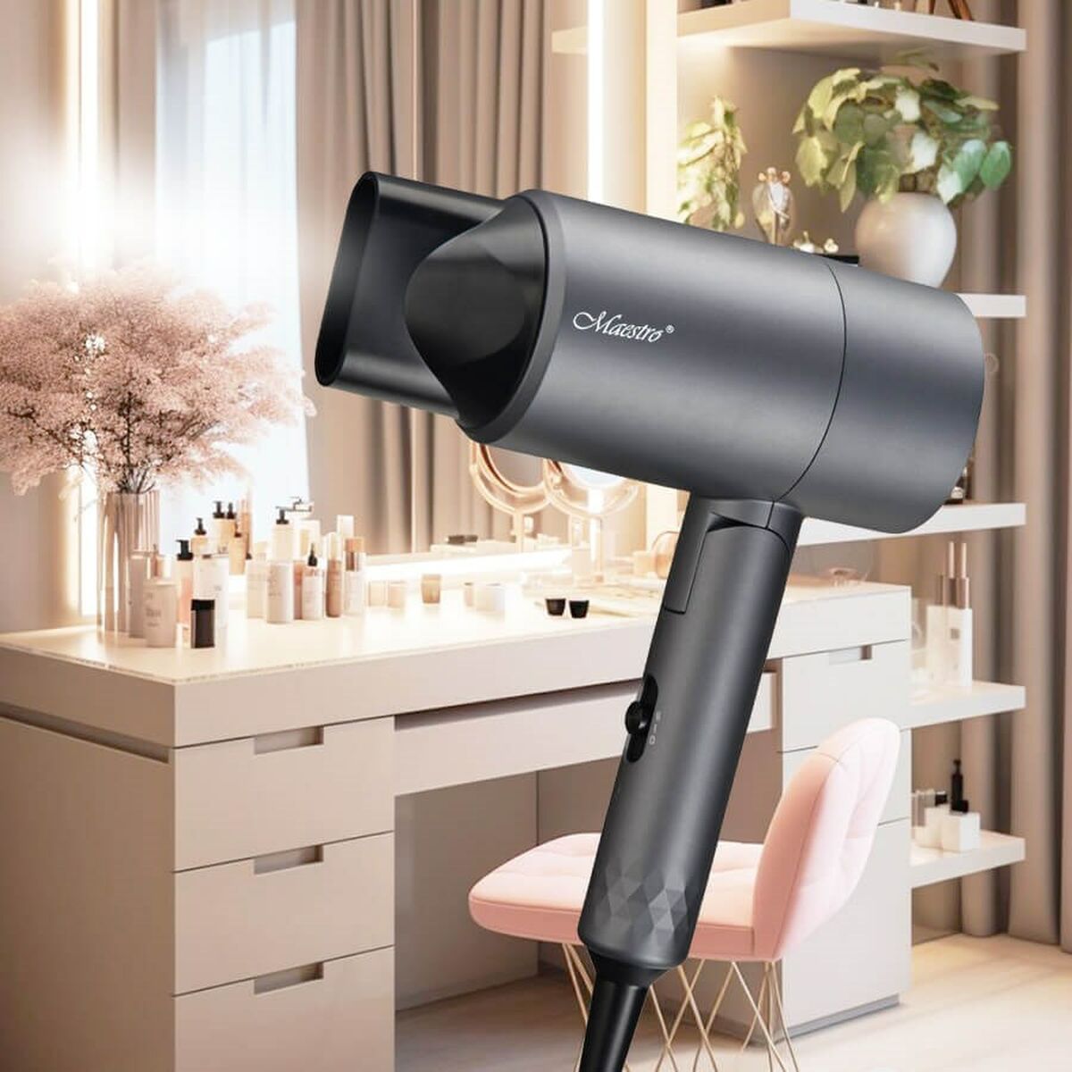 Hairdryer Feel Maestro MR-209 Black Graphite 1600 W-3