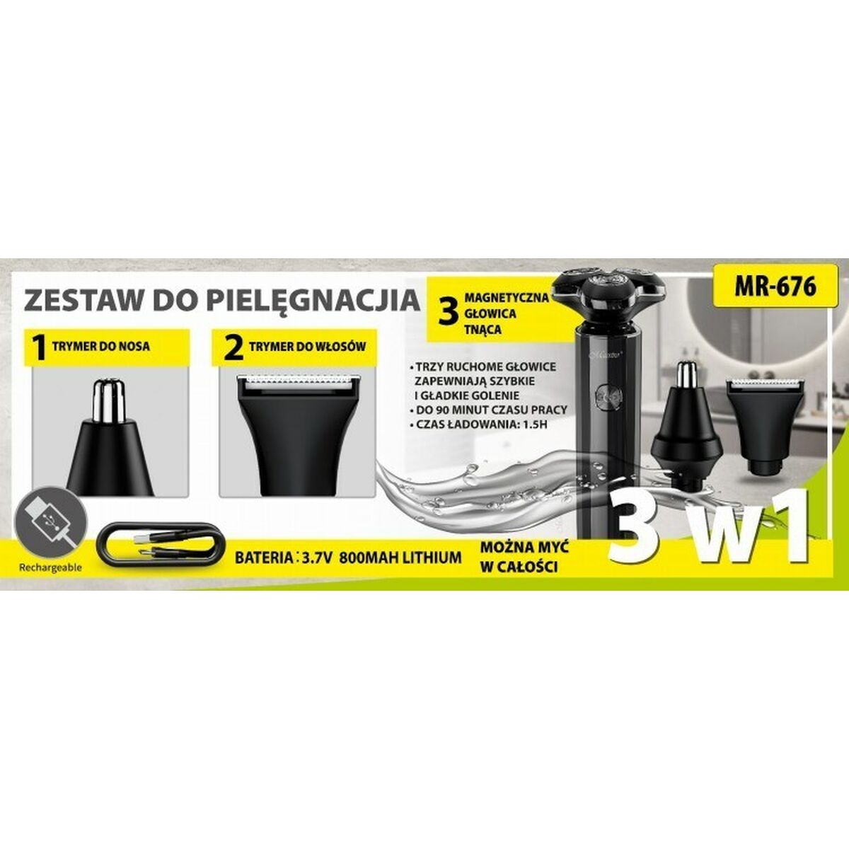 Hair Clippers Feel Maestro MR-676 1 Piece-3