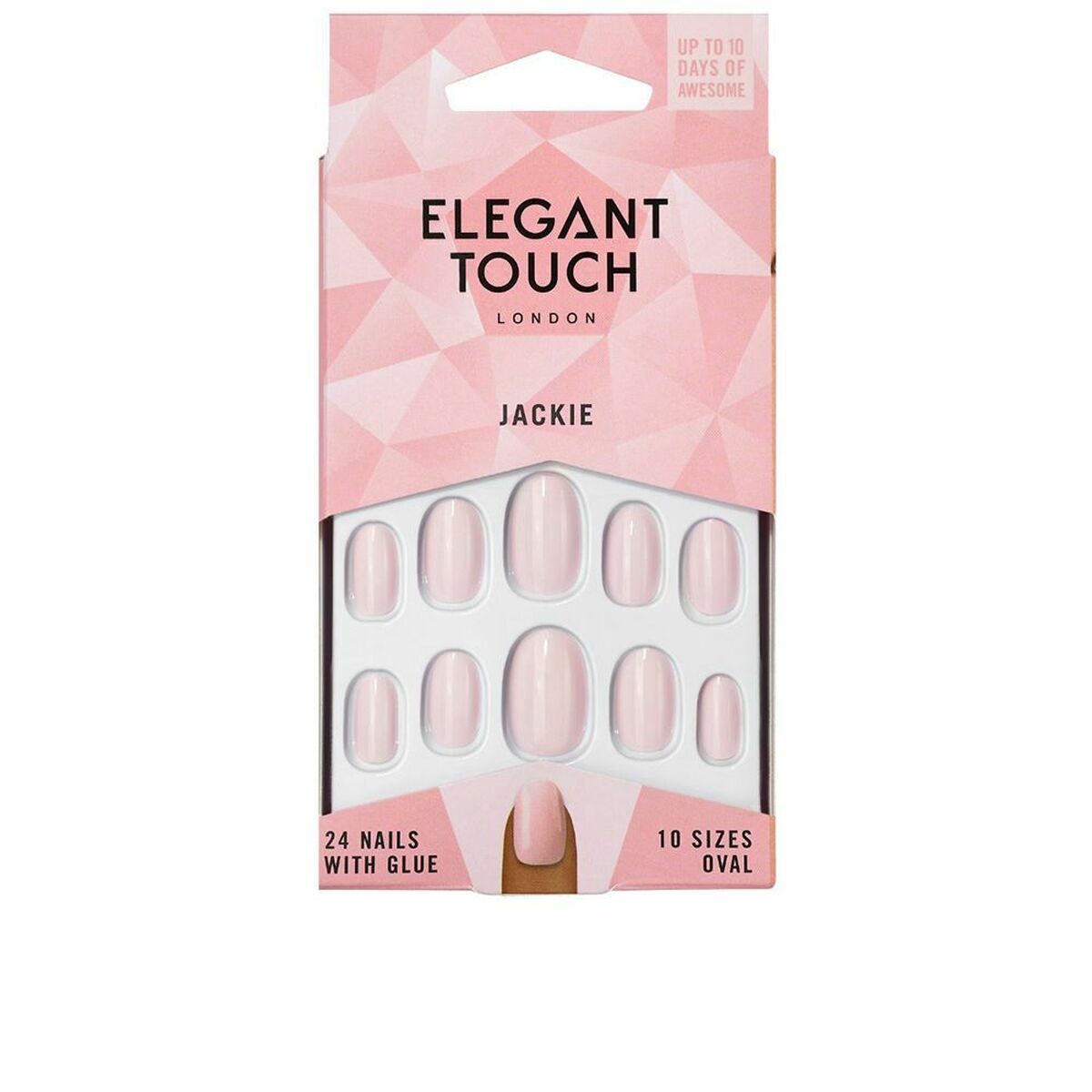 False nails Elegant Touch Polished Colour Jackie 24 Pieces (24 uds)-0