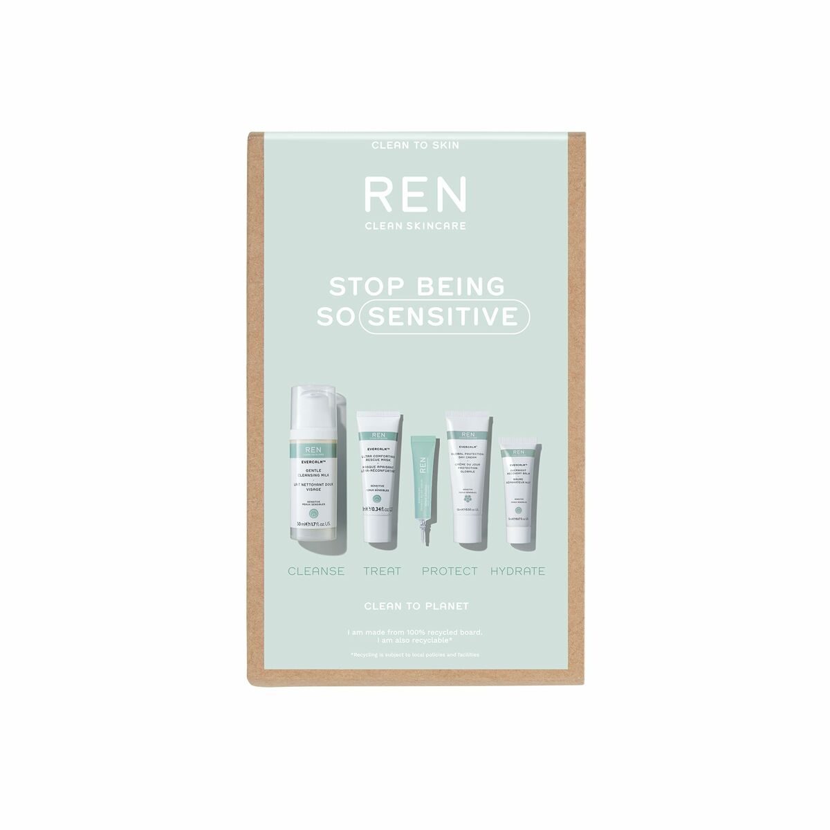 Women's Cosmetics Set Ren Stop Being So Sensitive 5 Pieces-0