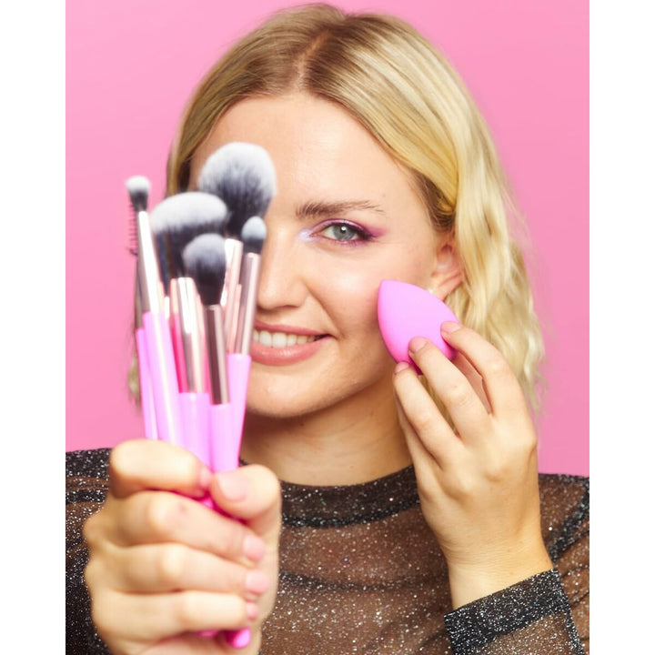 Set of Make-up Brushes Revolution Make Up The Brush Edit Pink 8 Pieces-1