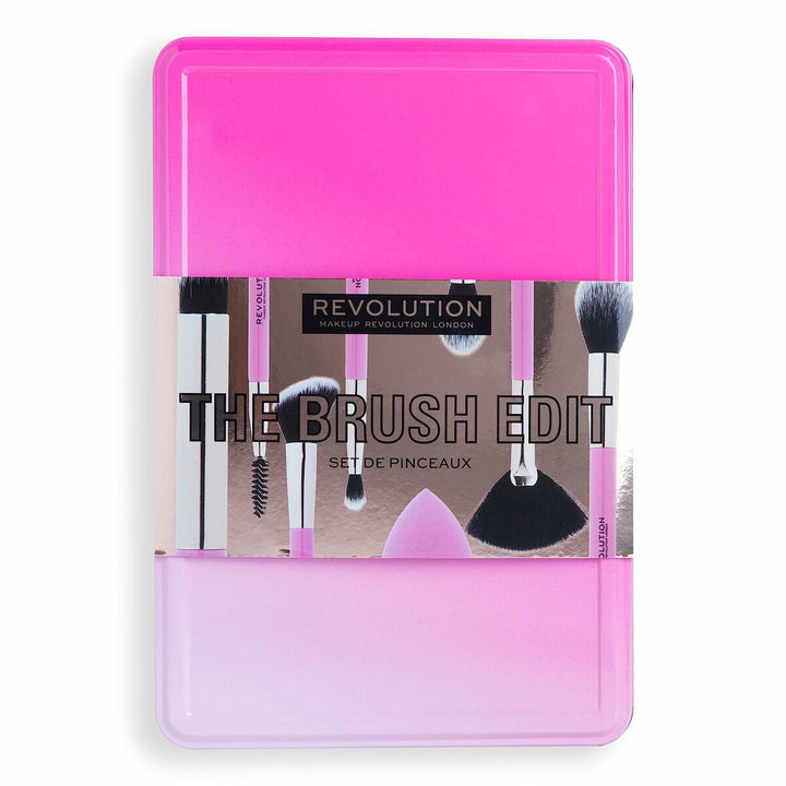 Set of Make-up Brushes Revolution Make Up The Brush Edit Pink 8 Pieces-2