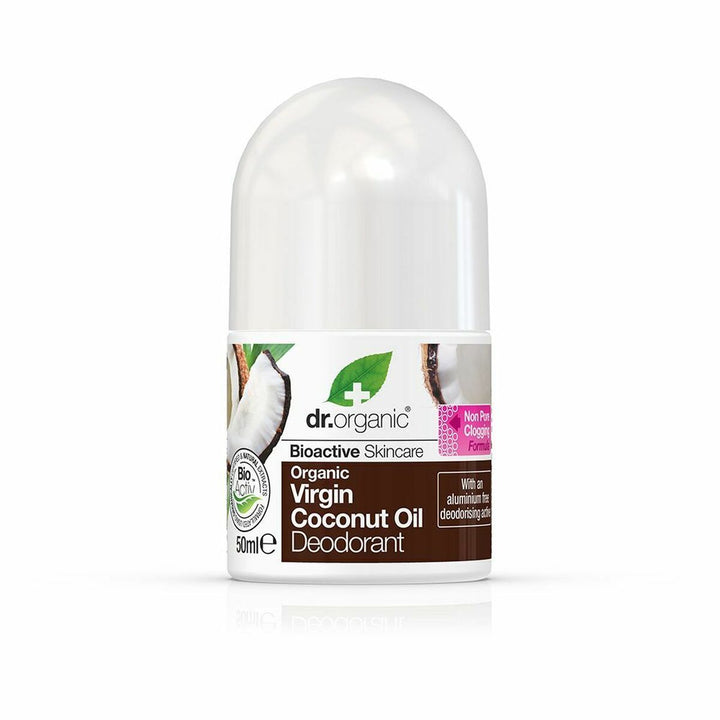 Roll - On Deodorant Coconut Oil Dr.Organic Bioactive Organic 50 ml - Cosmova