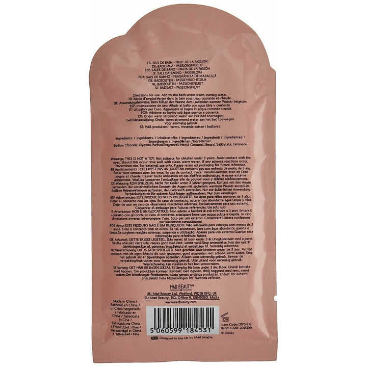 Bath salts Mad Beauty 80 g Passion Fruit - Cosmova