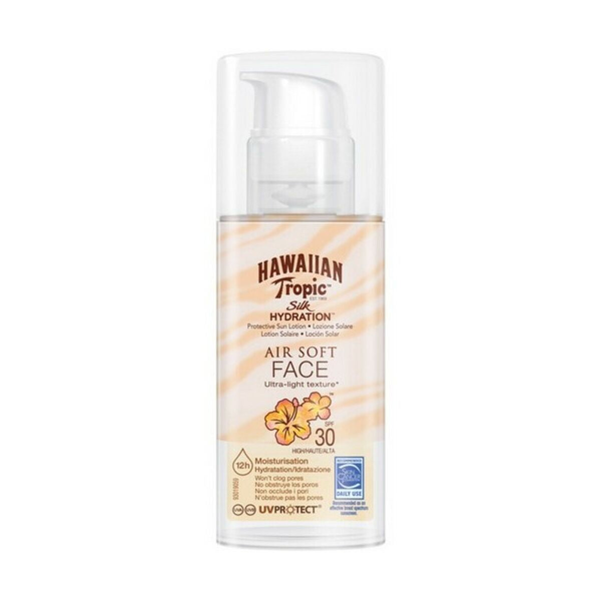 Facial Sun Cream Silk Air Soft Hawaiian Tropic Silk Air Soft Face Spf 30 50 ml Spf 30-0