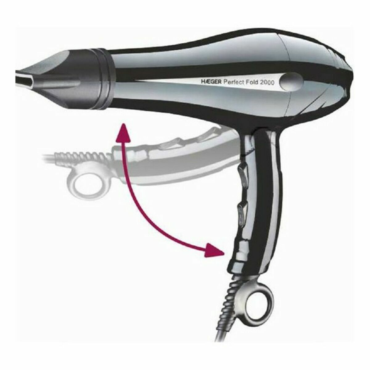 Hairdryer Haeger HD-200.012A 2000W Black 2000 W-2