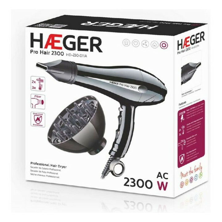Hairdryer Haeger HD-230.011B 2300 W Black 2300 W-1