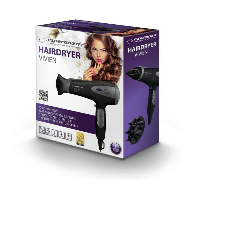 Hairdryer Esperanza EBH005K Black 2200 W-1