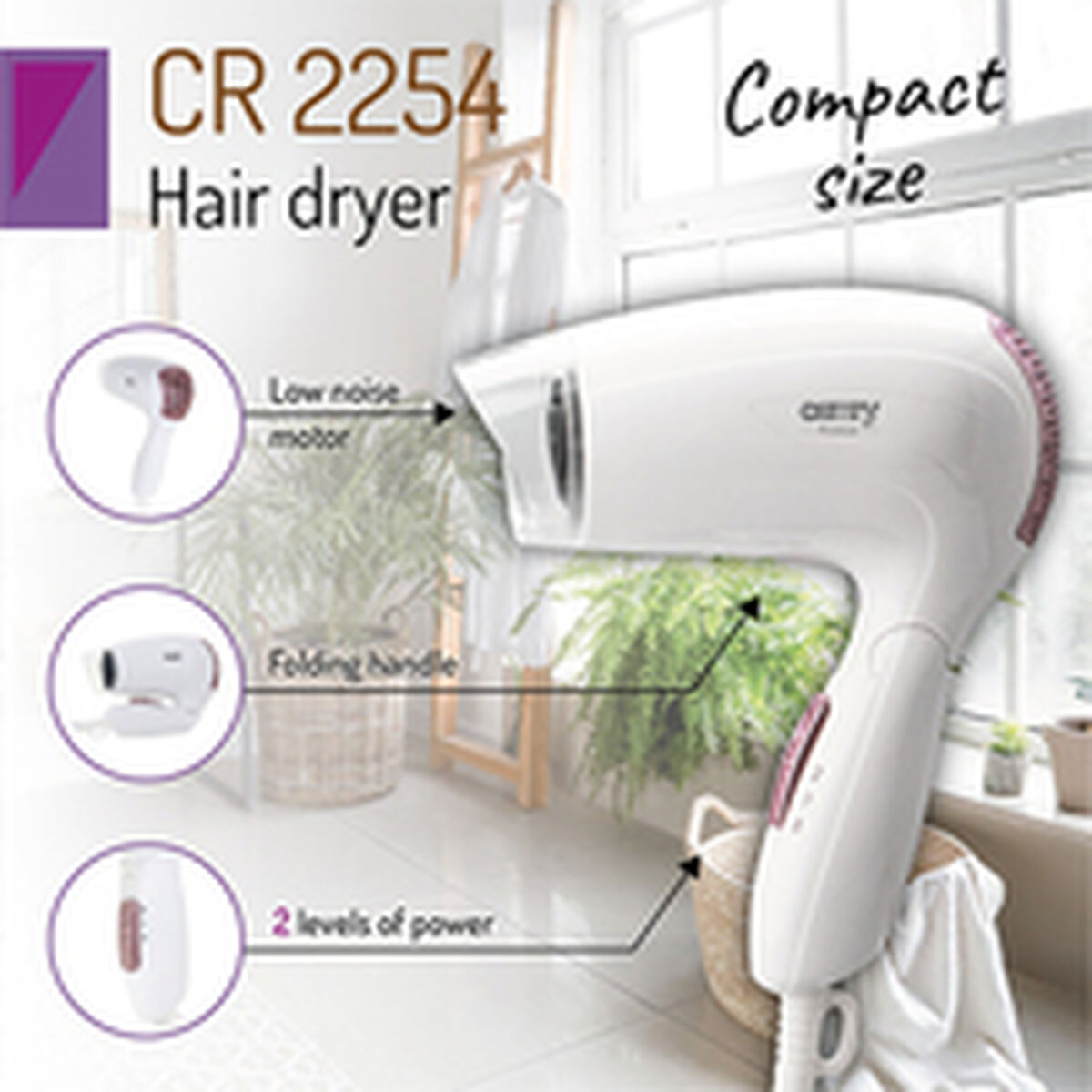 Hairdryer Adler CR 2254 White 1200 W-17