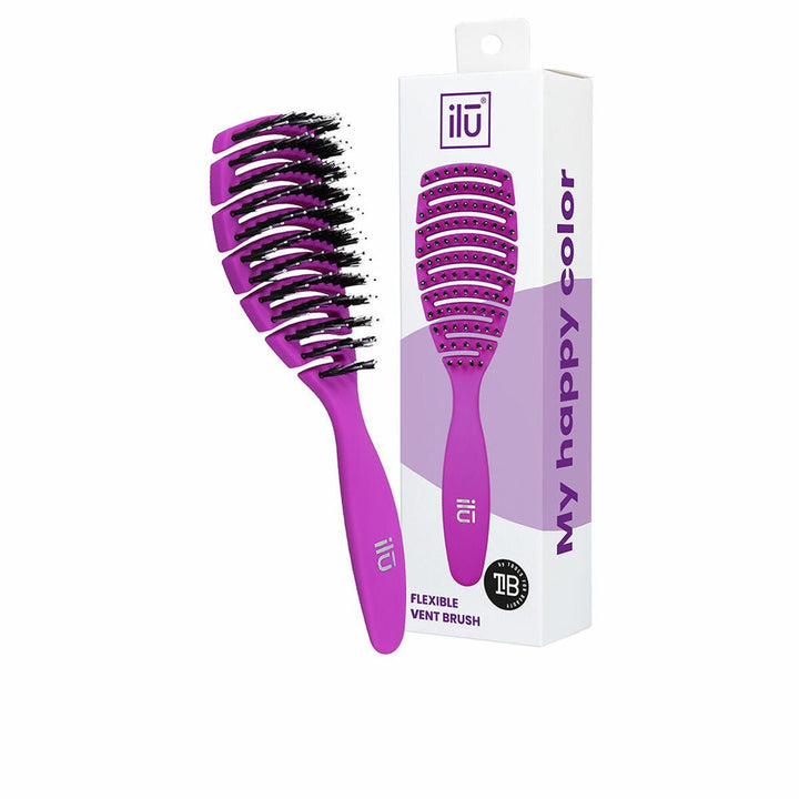 Detangling Hairbrush Ilū Flexible Vent Purple - Cosmova