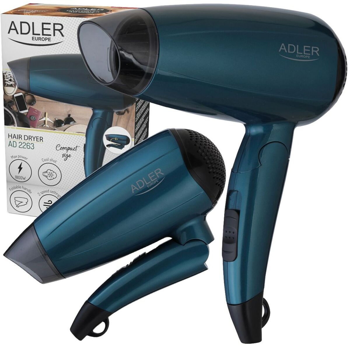 Hairdryer Adler AD 2263 White 1600 W-1