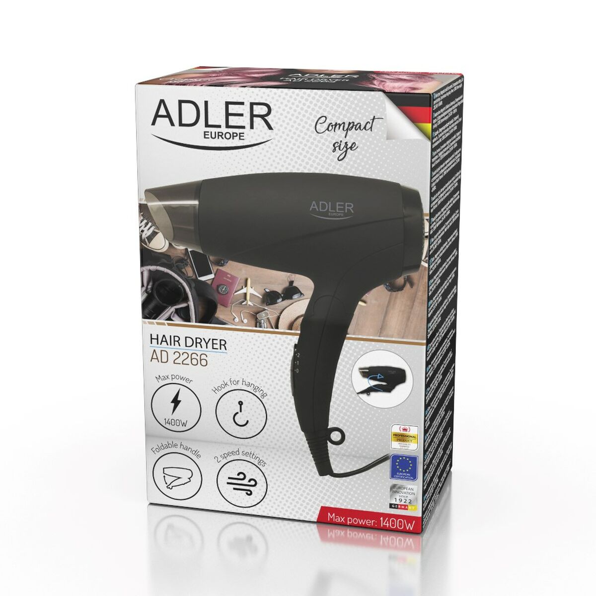 Hairdryer Adler AD 2266 24 Pieces-2