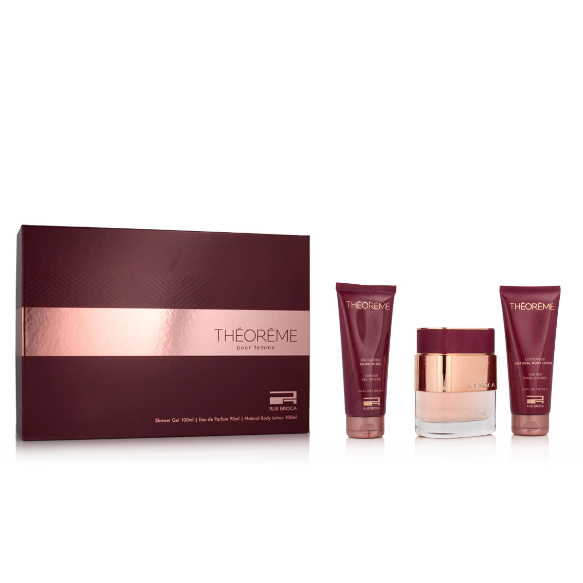 Women's Perfume Set Rue Broca Théorème Pour Femme EDP 3 Pieces-0