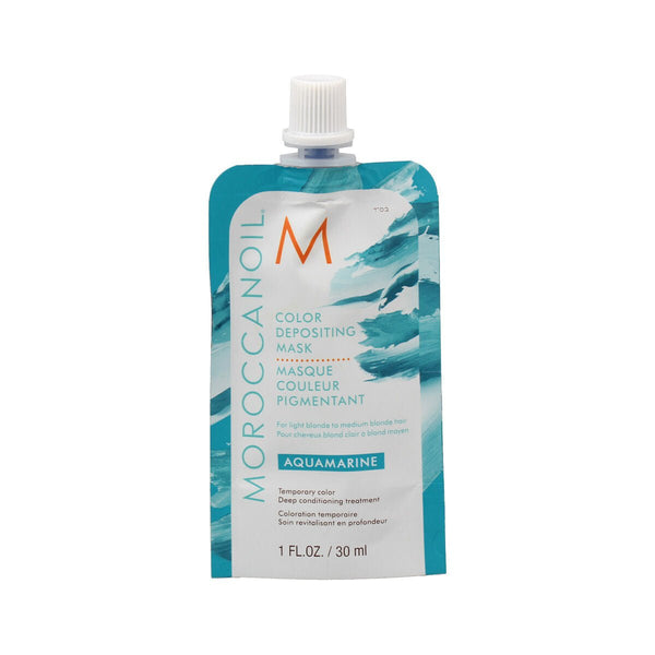 Hair Mask Moroccanoil Depositing Aqua marine 30 ml - Cosmova